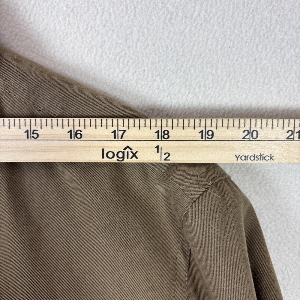 Jos. A. Bank Tan Overcoat Coat Size 44R Color Beige Lined 3 Button - Picture 12 of 13